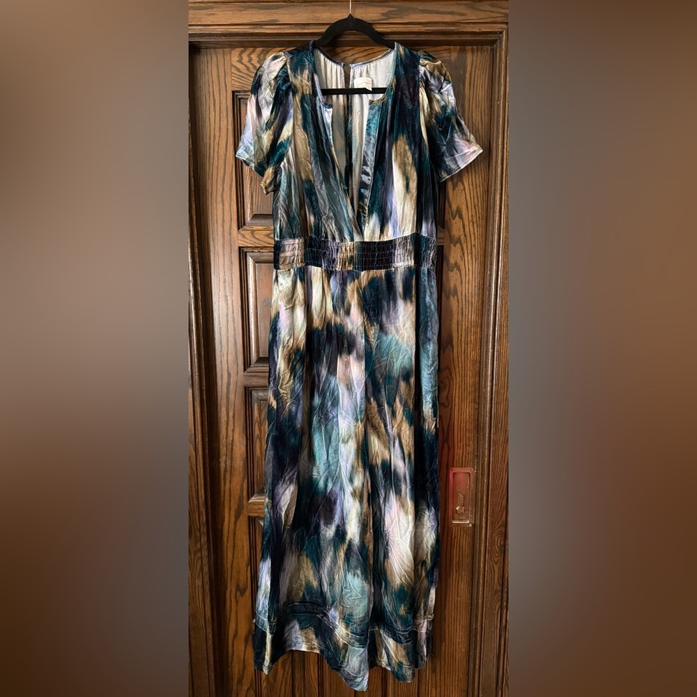 Anthropologie Tie-Dye Velvet Jumpsuit XL 14 16 - Picture 4 of 5